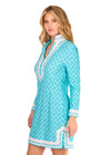 Side view of the Cabana Life Amalfi Coast Long Sleeve Tunic Dress