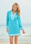 Model in the Cabana Life Amalfi Coast Long Sleeve Tunic Dress