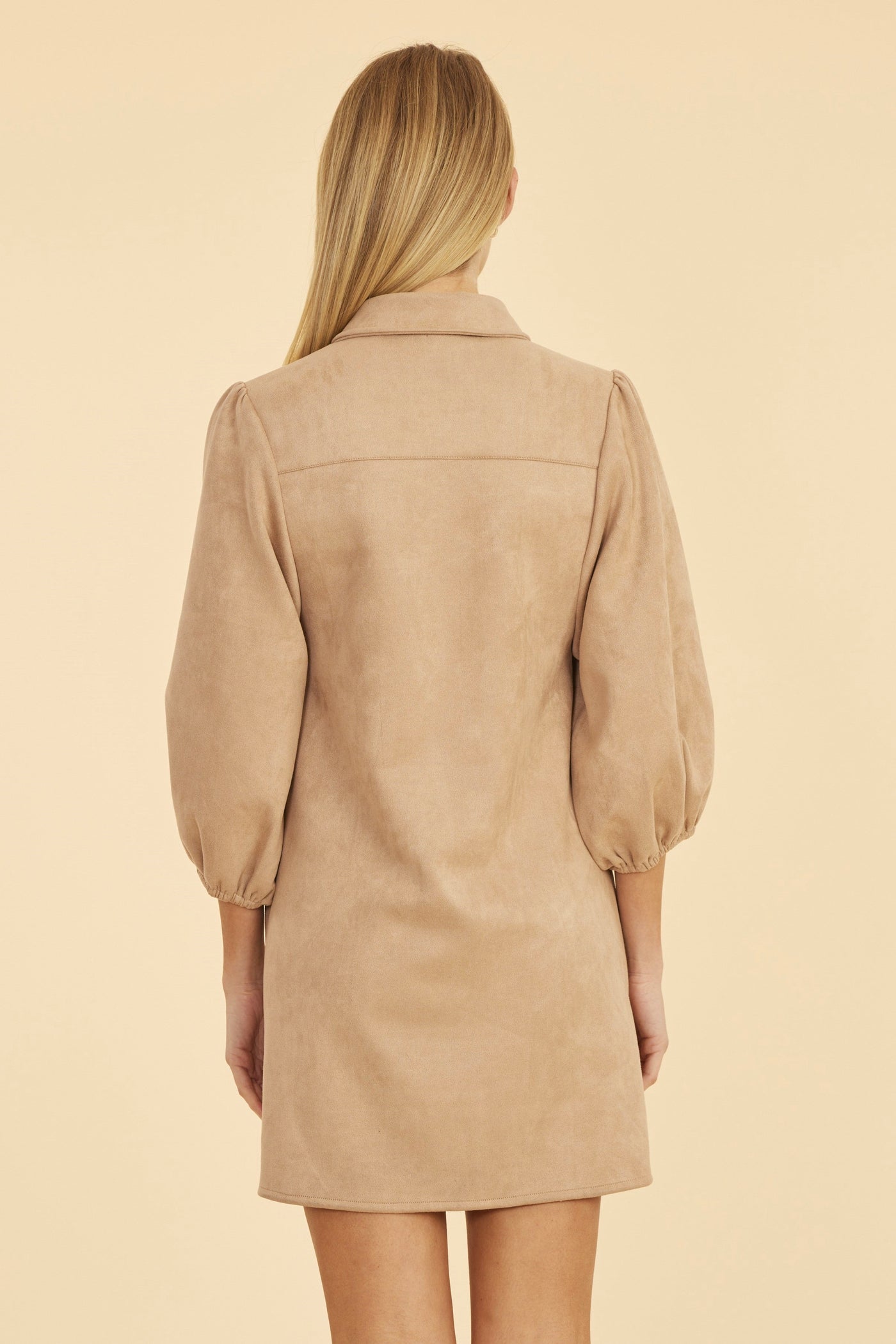 Dolce Cabo Soft Faux Suede Dress in Camel Large Dolce Cabo Soft Faux Suede Dress in Camel Large