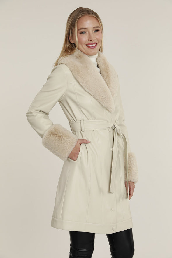 Side view of the Dolce Cabo Aspen Jacket - Beige