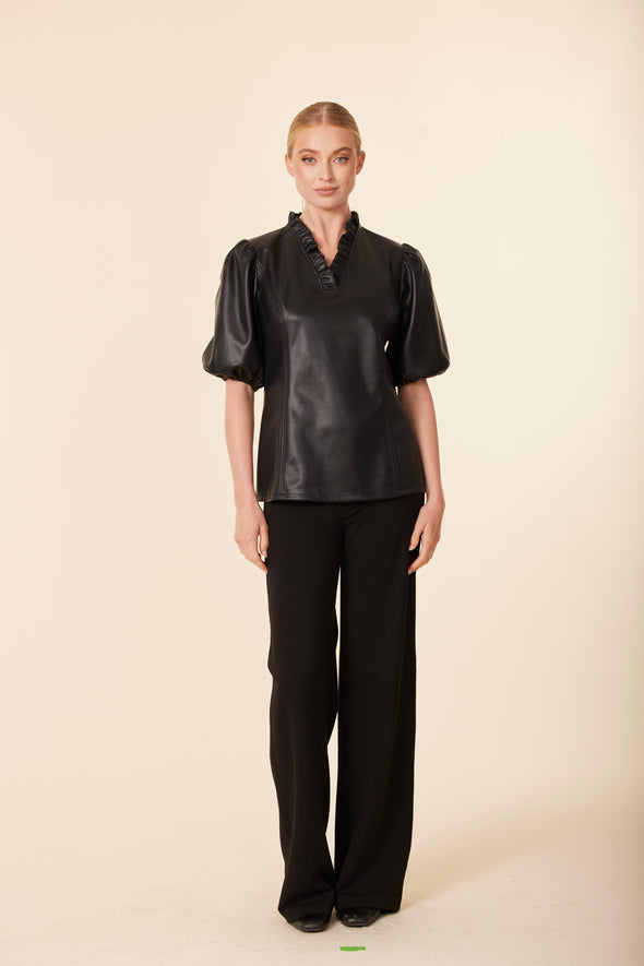 Dolce Cabo Lauren Ruffle Top - Black