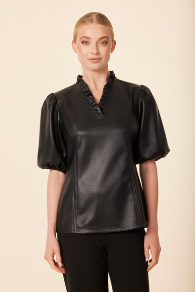 Dolce Cabo Lauren Ruffle Top - Black