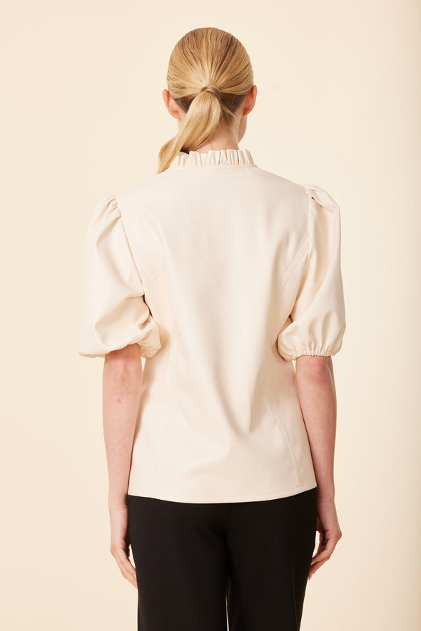 Dolce Cabo Lauren Ruffle Top - Bone