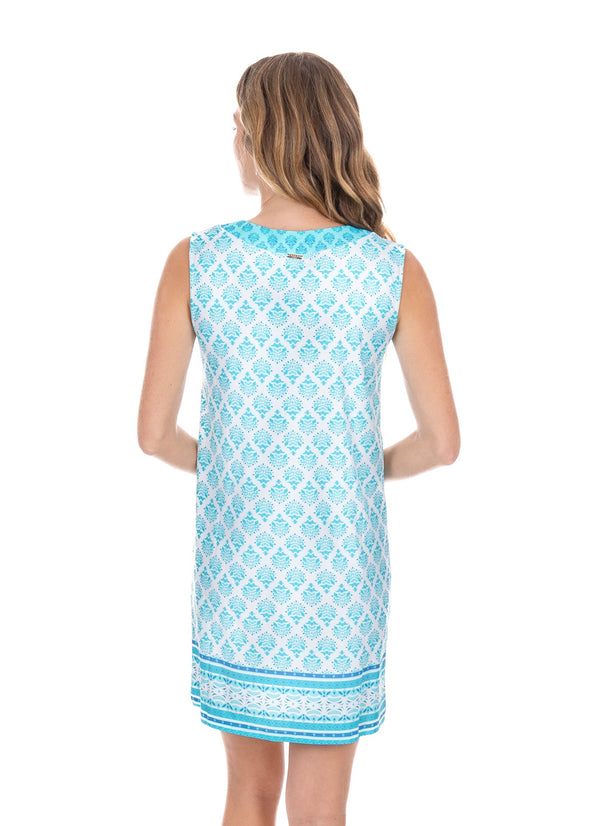 Back view of the Cabana Life Amalfi Coast Sleeveless Tunic Dress