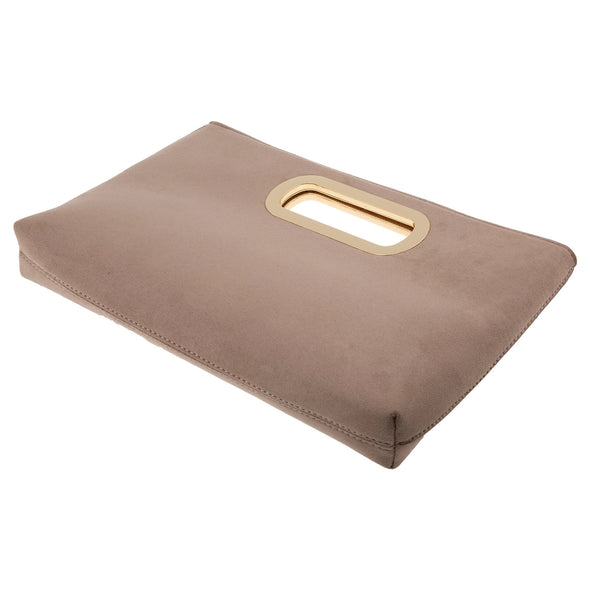 Dune Suede Clutch