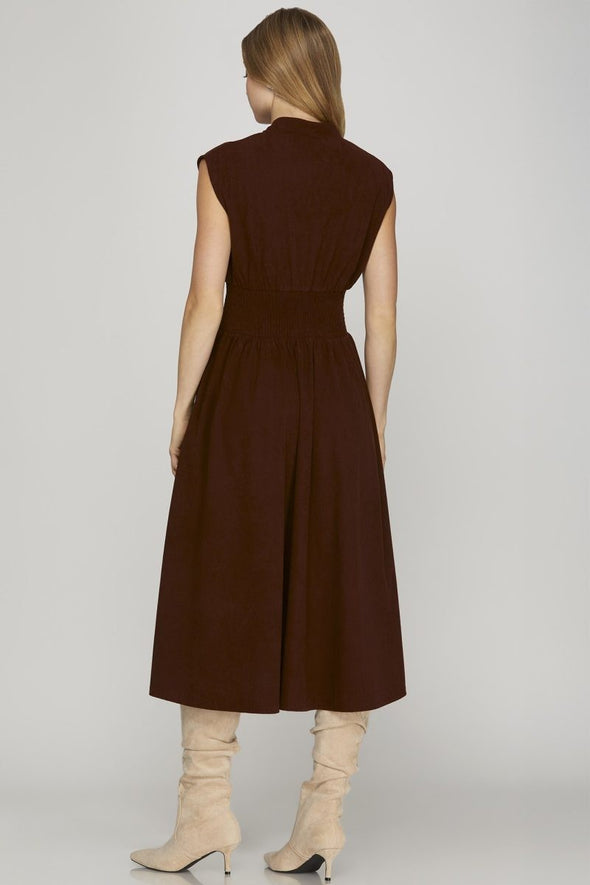 The Icon Midi Dress - Wine