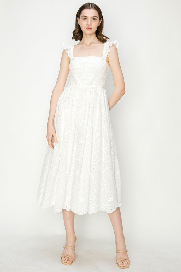 Cape May Eyelet Midi Dress