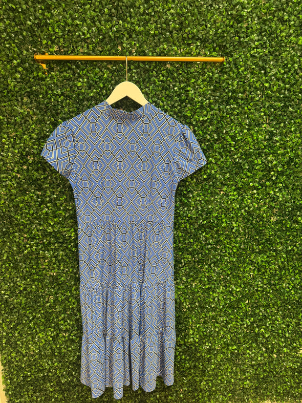 Jude Connally Libby Dress -  Lucky Knot Exclusive - Garden Lattice French Blue