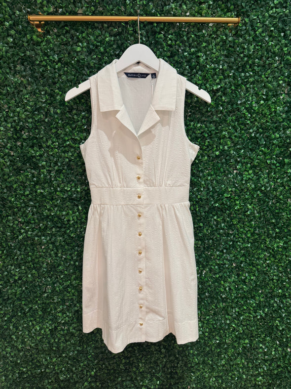 Duffield Lane Ridley Dress - White Seersuckser