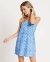 Cropped front view of Jude Connally Bailey Dress - Lattice Ropes Periwinkle