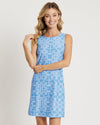 Front view of Jude Connally Beth Dress in Lattice Ropes Periwinkle