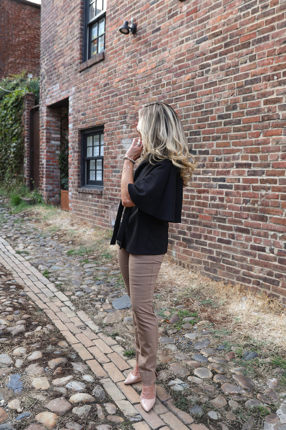 Boho Cape Jacket - Black