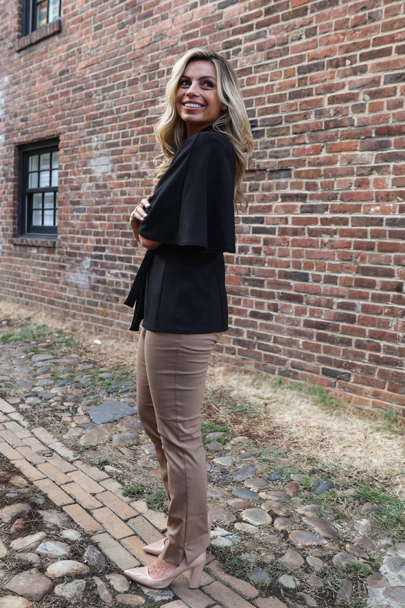 Boho Cape Jacket - Black