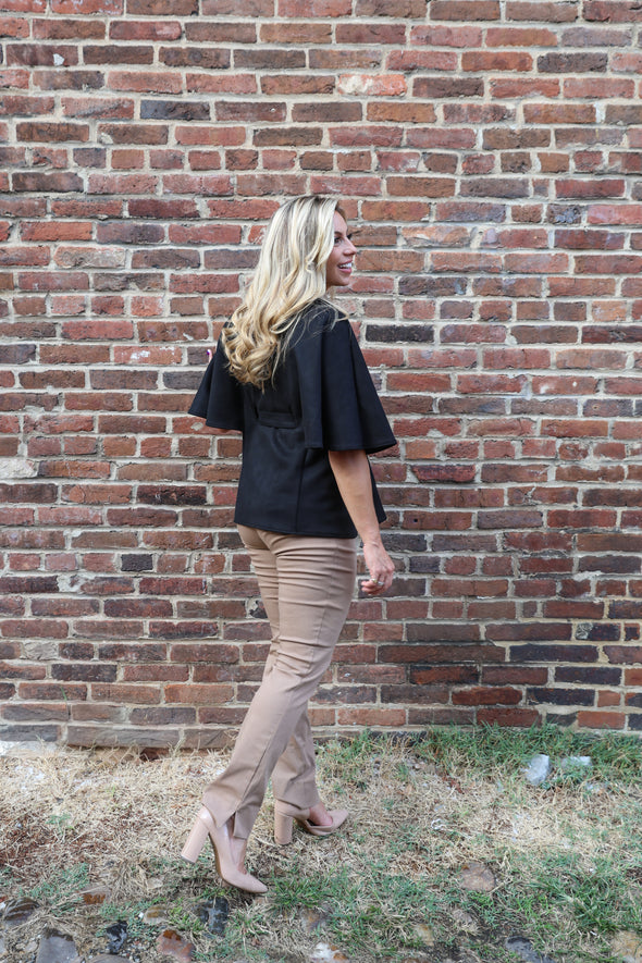 Boho Cape Jacket - Black
