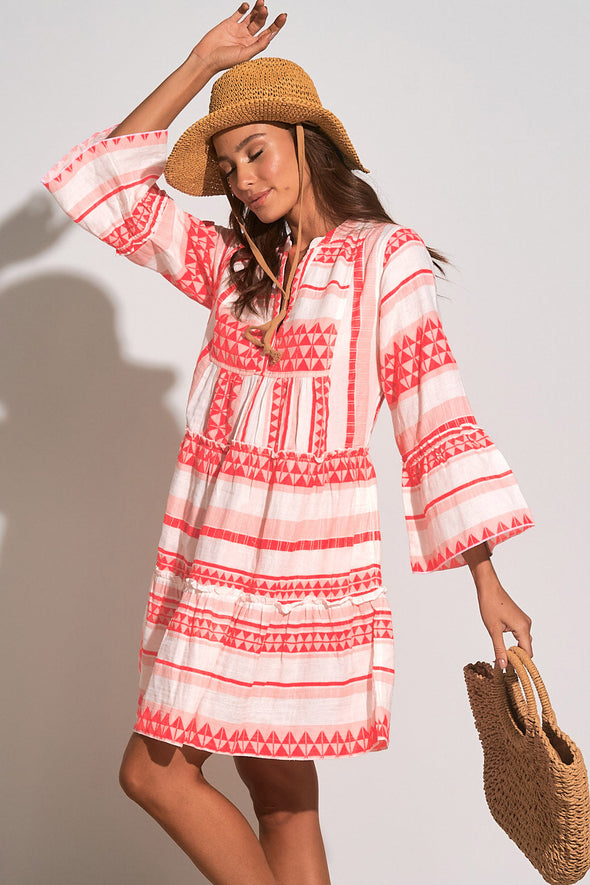 Model twirling in the Santorini Dress