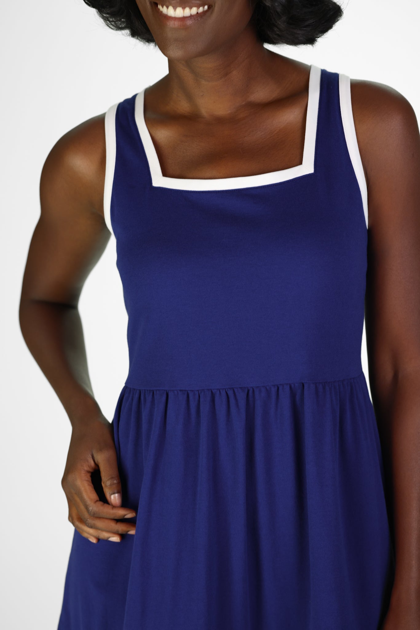 Duffield Lane Cheyenne Dress - Royal Navy/White X-Small Duffield Lane Cheyenne Dress - Royal Navy/White X-Small
