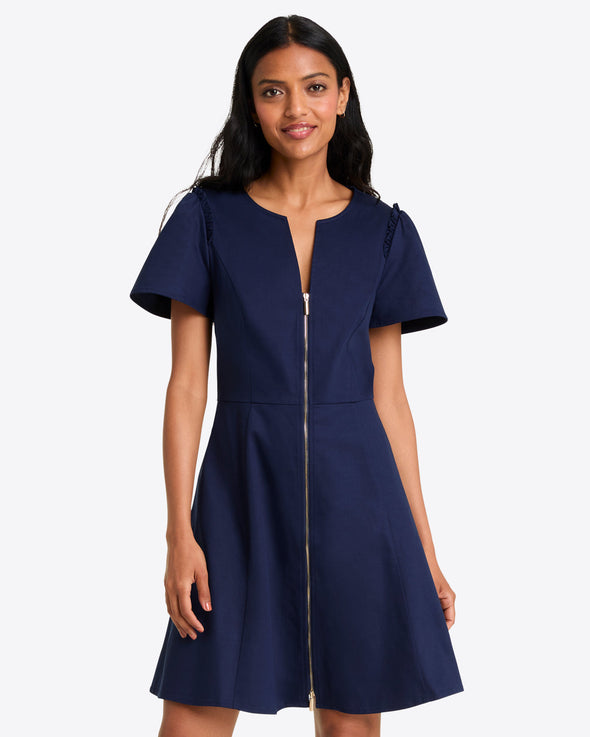 Draper James Mae Love Circle Dress - Nassau Navy