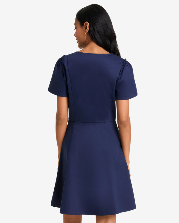 Draper James Mae Love Circle Dress - Nassau Navy