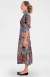 Side view of the Gretchen Scott Damsel Maxi Dress - Ditto - Black