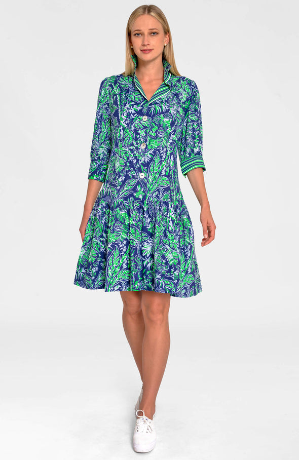 Gretchen Scott So Sweet Dress - Vintage Vine - Navy