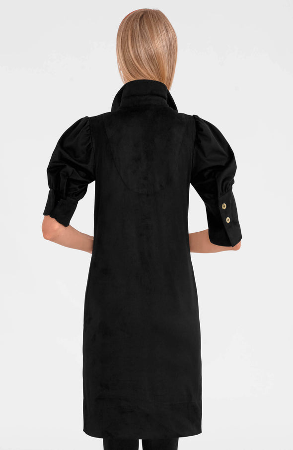 Gretchen Scott Swagger Dress - Ultra Suede - Black