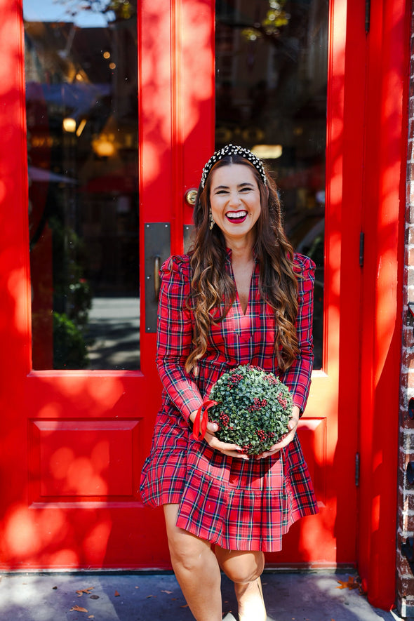 Sail to Sable Highlands Dress - Red Plaid