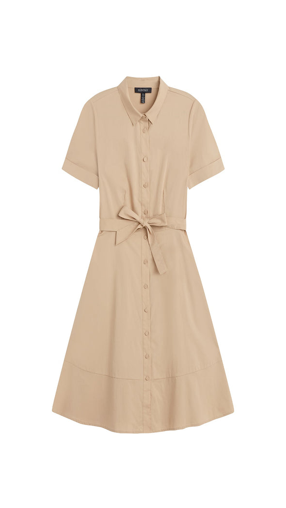 Flat front view of the Ellen Tracy Fox Hill Dress