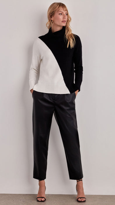 Ellen Tracy Boxwood Sweater - Black/Marshmellow