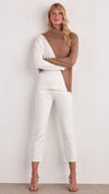 Full body of the Ellen Tracy Boxwood Sweater - Camel/Marshmallow