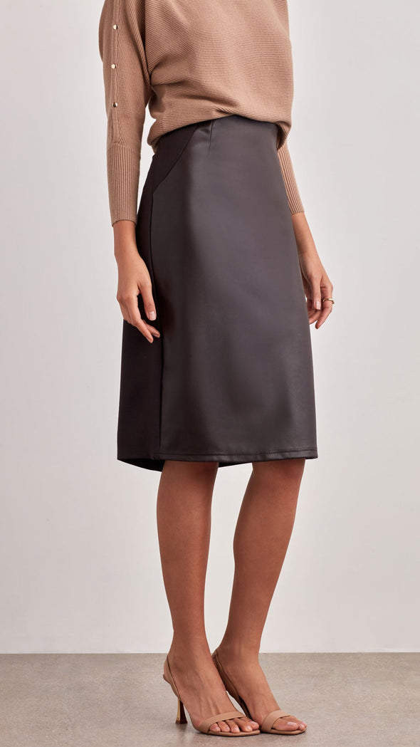 Ellen Tracy Carrie Skirt - Dark Brown