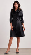 Full body front view of the Ellen Tracy Soho Dress - Black