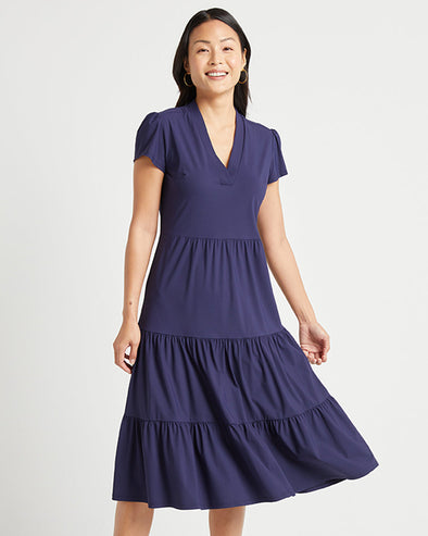 Front view of Jude Connally Libby Dress in Navy