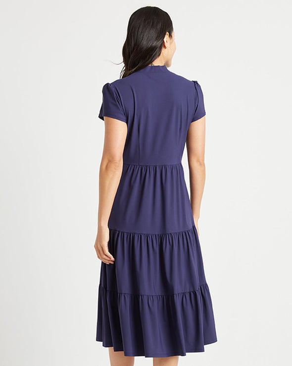 Back view of Jude Connally Libby Dress in Navy