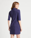 Back view of model in the Jude Connally Sloane Dress - Navy