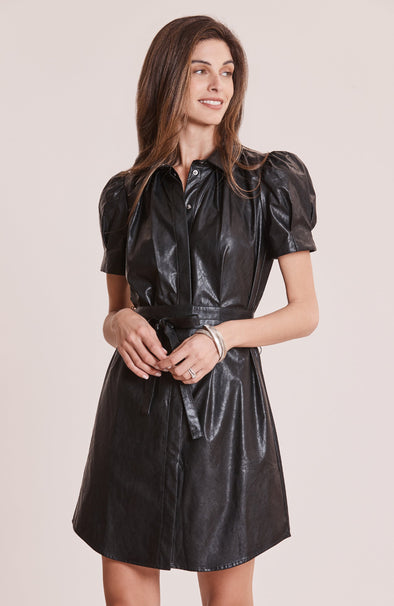 Tyler Boe Veronica Leather Dress - Black