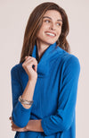 Front view of the Tyler Böe Kim Cowl Dress - Sapphire Cotton Cashmere'