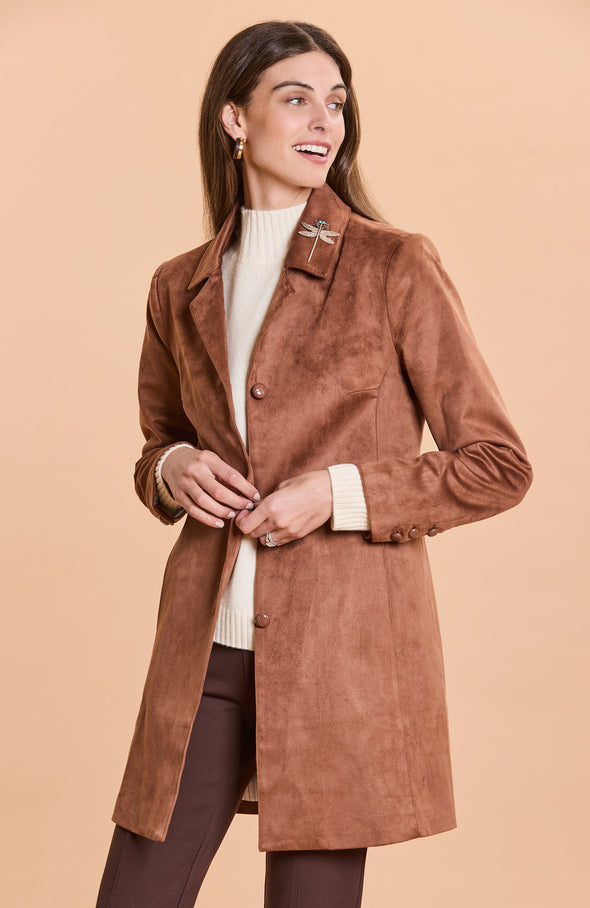 Tyler Boe Jordan Faux Suede Jacket - Saddle