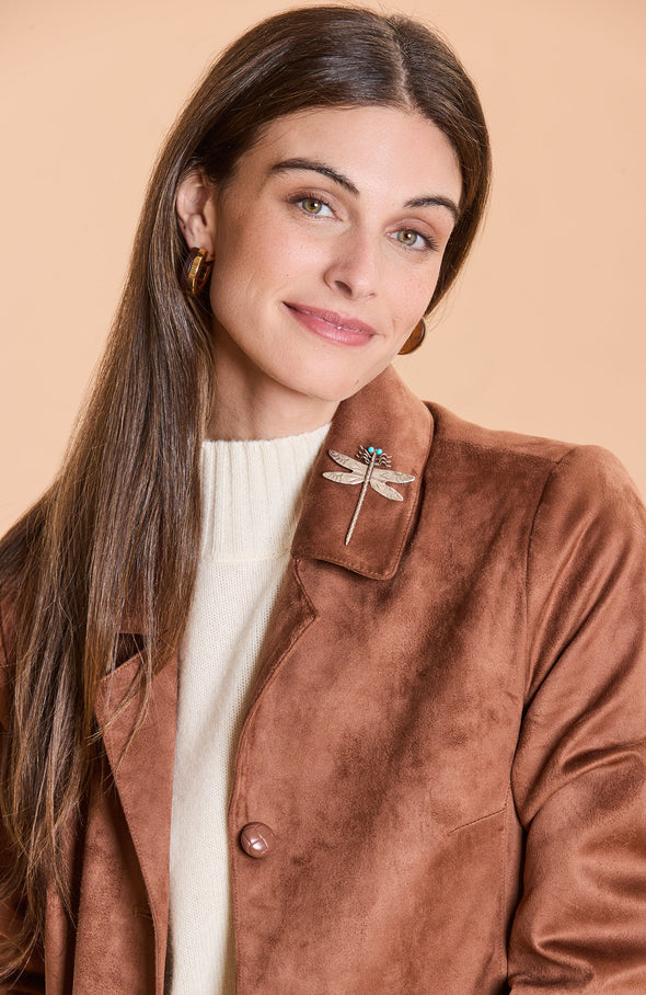 Tyler Boe Jordan Faux Suede Jacket - Saddle