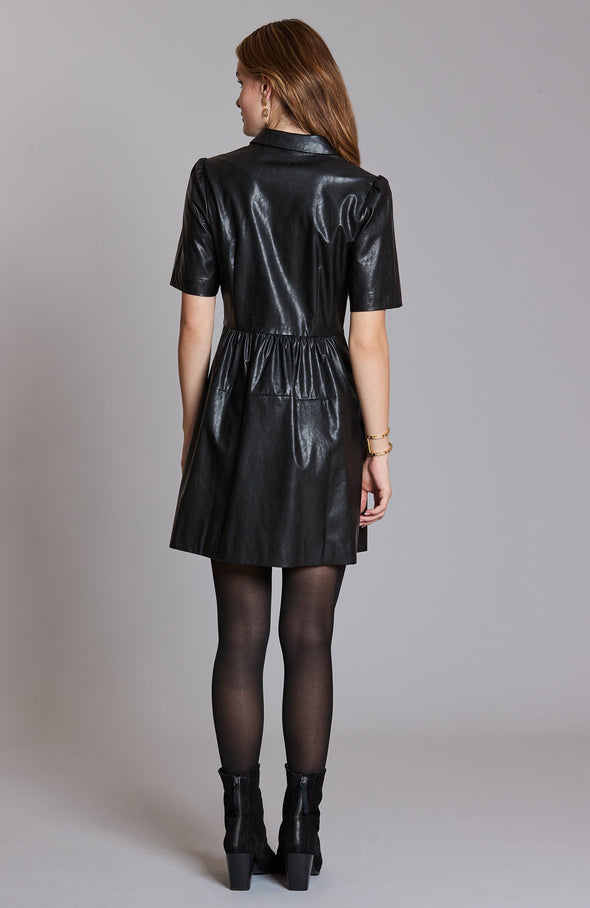Tyler Boe Mitzi Vegan Leather Dress - Black