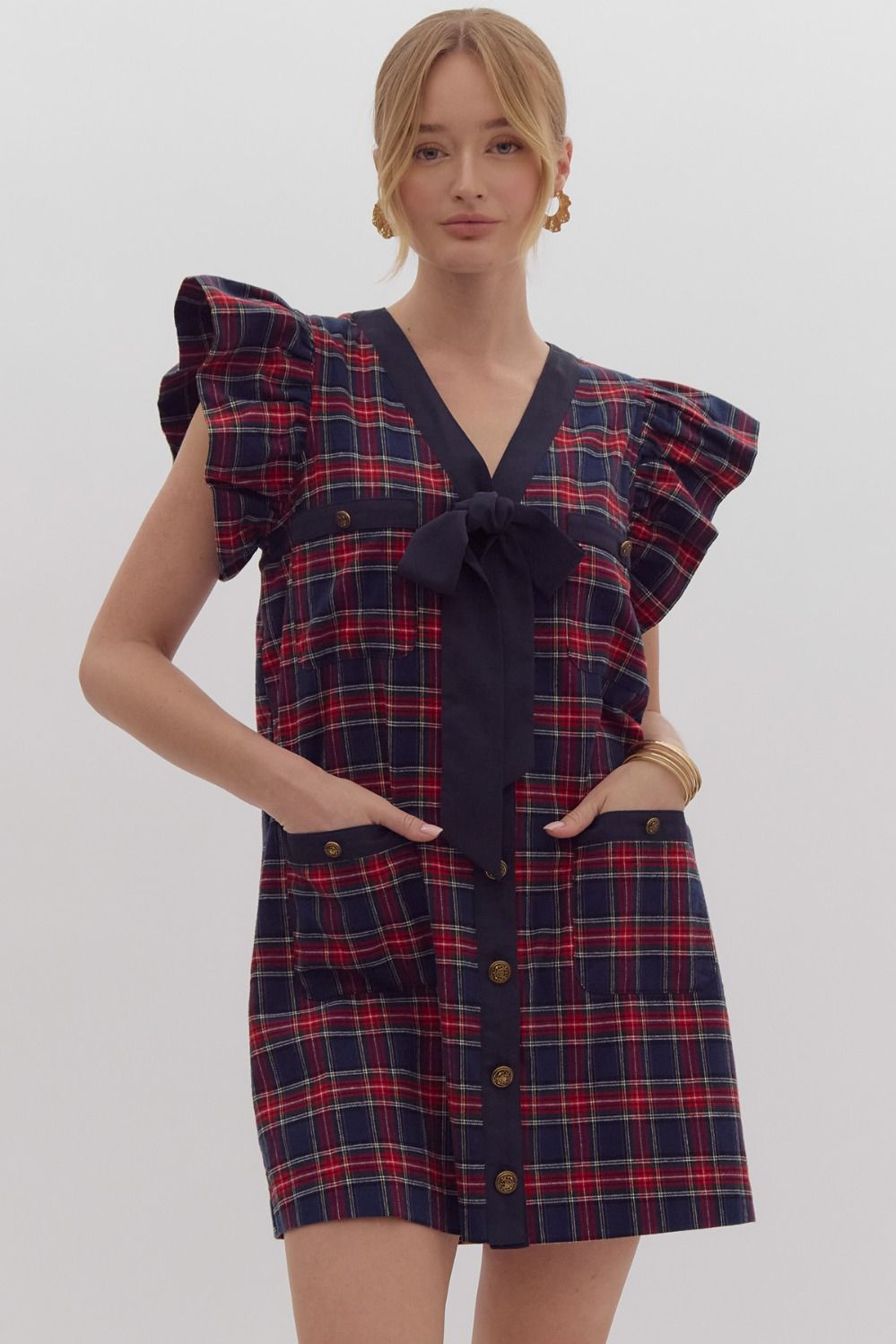 Yuletide Plaid Perfection Dress Large Yuletide Plaid Perfection Dress Large