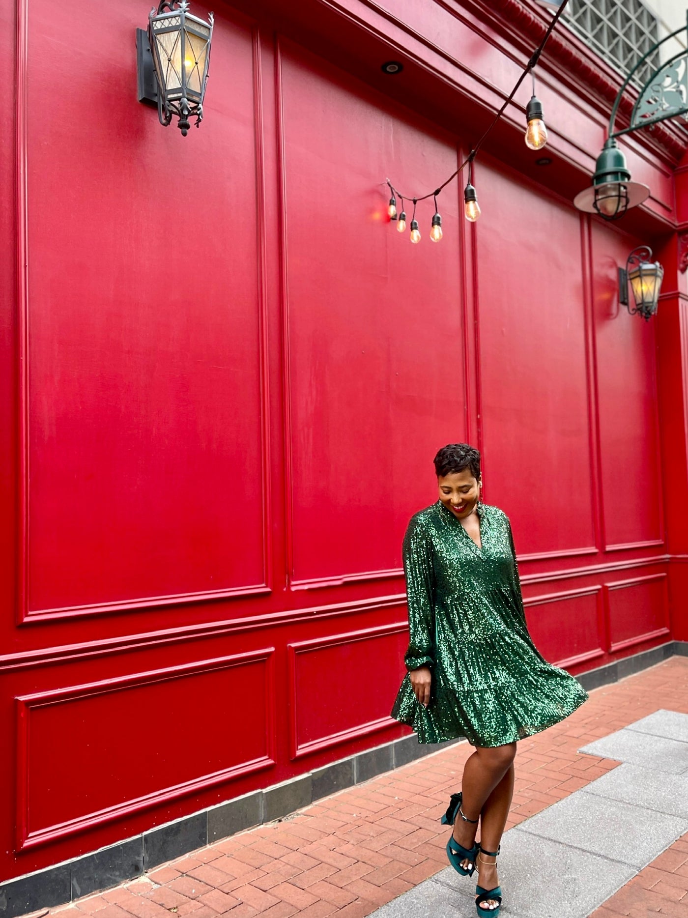 Emerald Sequin Charlotte Dress Emerald / XS / SCH2301 Emerald Sequin Charlotte Dress Emerald / XS / SCH2301
