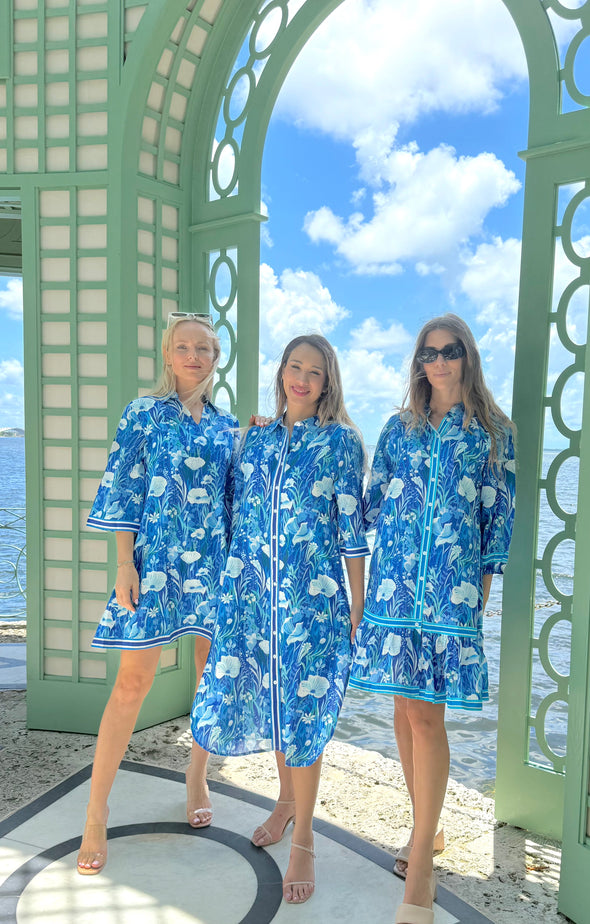 IslaPayal Malta Mini Dress - Blue Meadow
