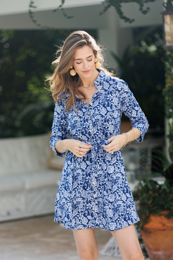 Duffield Lane Camilla Dress - Navy Blossoms