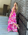 Back view of the Southern Frock Elle Maxi Dress - Pink Shell