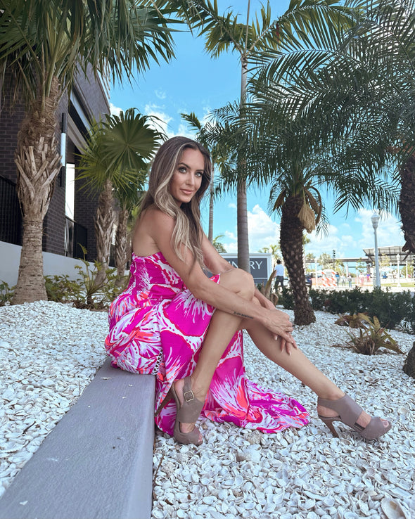 Southern Frock Elle Maxi Dress - Pink Shell