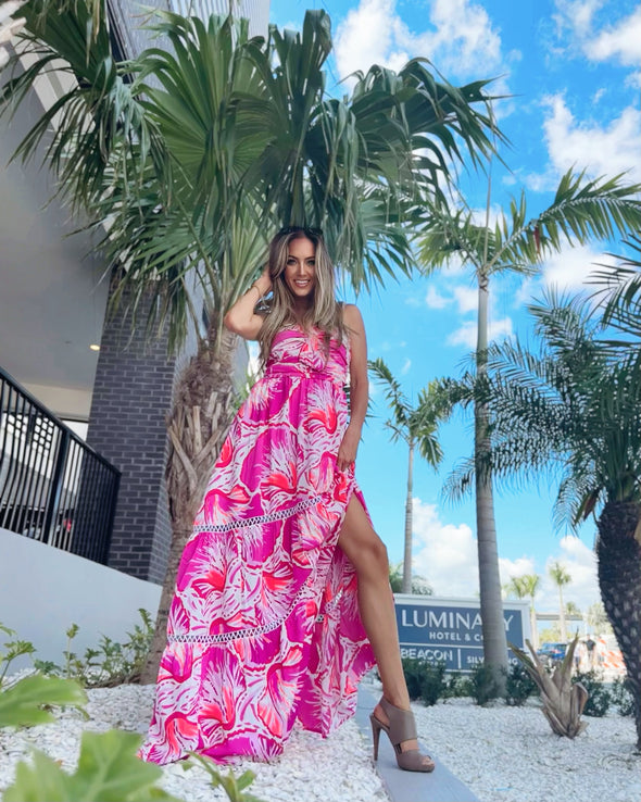 Southern Frock Elle Maxi Dress - Pink Shell