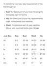 Jude Connally size chart