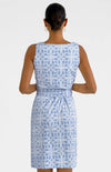 Back view of the Gretchen Scott Jersey Date Night Dress - Ring Toss - Periwinkle
