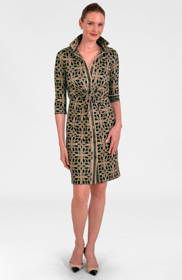 Gretchen Scott Twist & Shout Dress - Ring Toss - Black