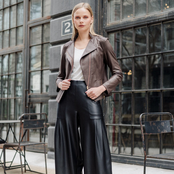 Clara Sun Woo Liquid Metal Jacket - Brown